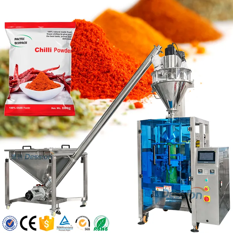 Hot Sales Automatic 1-100G Powder Sachet Screw Filling Packing Machine Seasoning Powder Spice Powder Bag Filling Packing Machine