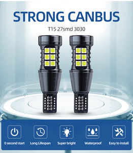 Ampoules <span class=keywords><strong>LED</strong></span> Super CanbusT15 W16W d'usine OEM, ampoule <span class=keywords><strong>LED</strong></span> <span class=keywords><strong>de</strong></span> <span class=keywords><strong>recul</strong></span> automatique, haute puissance, nouveau modèle, éclairage <span class=keywords><strong>de</strong></span> <span class=keywords><strong>recul</strong></span> <span class=keywords><strong>de</strong></span> voiture <span class=keywords><strong>LED</strong></span> - Product Image 2