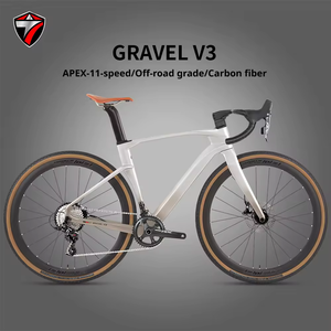 GRAVEL-V3 Vélo de route en fibre de carbone avec freins à disque hydrauliques, roues en aluminium, 12 vitesses, léger, 700c, City Gravel V3 - Product Image 1