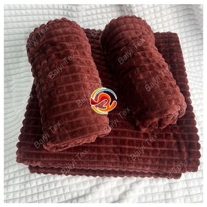 Màu Sắc Rắn Sợi Nhỏ Waffle Mô Hình Tấm Ga Giường Đặt Mềm Flannel Cổ Điển Chăn Tùy Chỉnh Ấm Nhà Bộ Đồ Giường Nhà Máy Trực Tiếp - Product Image 5
