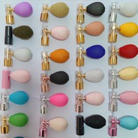 Flacon pulvérisateur coloré personnalisable, rechargeable, avec pompe à vis, flacons d'air vides 50ml 100ml, flacon de parfum en verre avec pulvérisateur
