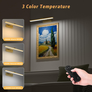 Battery Operated Picture <b>Light</b>,5400mAh Cordless <b>Wall</b> Lamp <b>with</b> Remote Control,Timer for Painting Artwork Gallery Living Room - Product Image 3