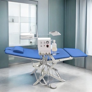 Sillón Dental Portátil con Unidad de Turbina Dental, Certificado ISO, Equipos Dentales de Metal, Plástico, Acrílico y Acero, Eléctrico y Manual - Product Image 2