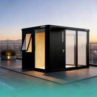 Cocovia Maisonnette de Jardin Modulaire Moderne en Aluminium Étanche, Design Écologique, Montage Facile, Bureau de Jardin