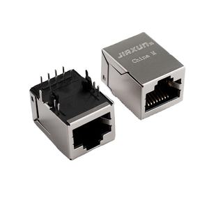 موصل شبكة RJ45 أنثى أحادي المنفذ Cat5e بزاوية 180 درجة، قابس معياري RJ45، مقبس إنترنت إيثرنت TRJG0820GENL - Product Image 1
