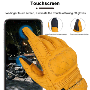 <span class=keywords><strong>Guantes</strong></span> de Moto Retro VEAMR, <span class=keywords><strong>guantes</strong></span> de mezclilla transpirables para pantalla táctil, <span class=keywords><strong>guantes</strong></span> de moto de cuero con cremallera ajustable, <span class=keywords><strong>Guantes</strong></span> de motocross - Product Image 4