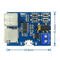 Module de décodage MP3 avec port TYPE-C, port Micro, amplificateur intégré, lecteur de carte TF, lecteur USB