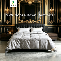 Couette en duvet d'oie 95% extra épaisse, hypoallergénique, douce, anti-évasion de duvet, 700+ FP, pour hôtel et maison, hiver, sur mesure, vente en gros, OEM, ODM