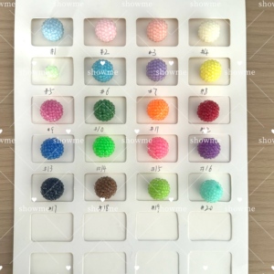 Perles en résine rayées colorées, strass, 10 mm-22 mm, fabrication de bijoux, cristal acrylique, perles de gomme à mâcher, perles de diamant, perles de chewing-gum, stylo - Product Image 5