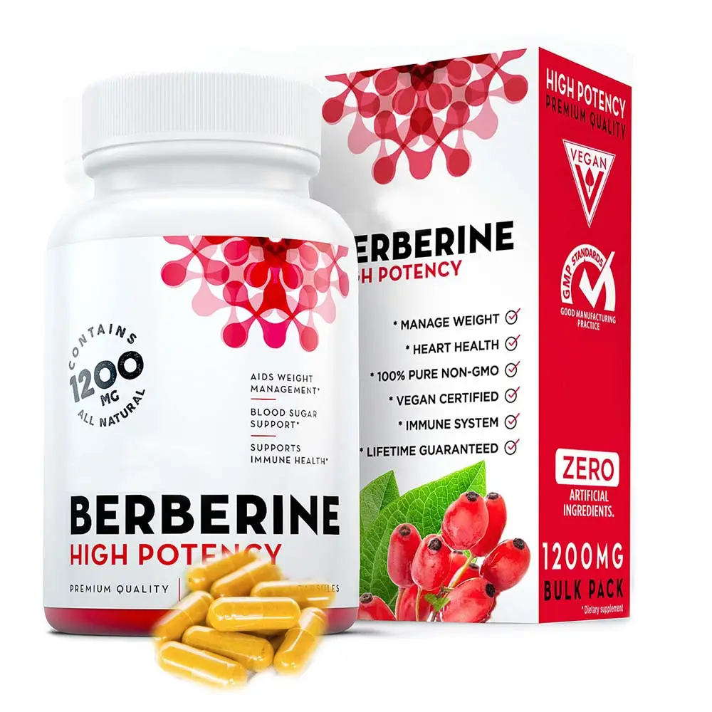 Capsules de berbérine personnalisées 1200 mg pilule supplément botanique pour le soutien de la santé du sang soutien immunitaire