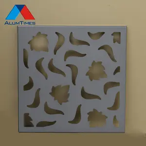 Hotel Polyester Paint Easy Maintenance Aluminium Cnc Carved Wall Metal Facade Perforated Aluminum Panel