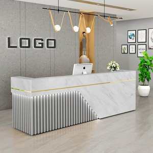 Mostrador de recepción de nuevo diseño, salón de belleza, cajero <span class=keywords><strong>en</strong></span> la recepción, Mostrador de spa personalizado para mostrador de recepción de <span class=keywords><strong>gimnasio</strong></span> de hotel - Product Image 3