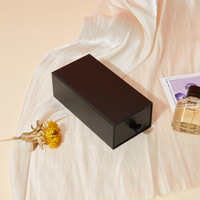 Boîte cadeau en papier à tiroir en stock, boîte coulissante noire en kraft pour lunettes de soleil, lunettes de vue, rouge à lèvres, emballage personnalisé à tiroir coulissant