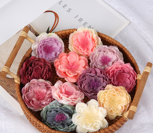 زهور الفاوانيا الاصطناعية بالجملة، رؤوس زهور للزفاف، ديكور منزلي واقعي، زهور خارجية لتزيين الجدران والأقواس - Product Image 1