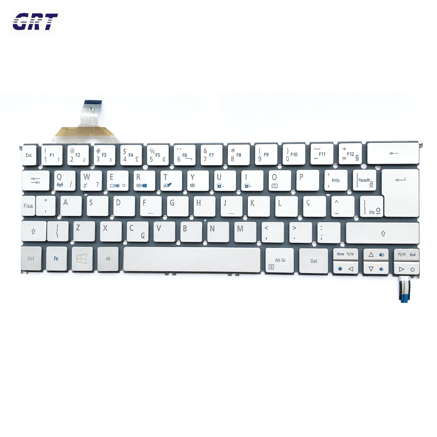 BR brezilya düzeni arka işık yedek Laptop Acer için klavye Aspire S7-392 S7-391 S7-391-6822 gümüş OEM fabrika fiyat ucuz