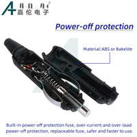 Adaptateur de conversion de prise allume-cigare LED pour voiture JIALUN, en bakélite noire