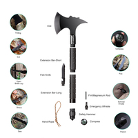 Hache de survie tout usage de qualité DIY Kit d'urgence Poignée en aluminium Outdoor Camping First Aid Detachable Axes