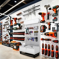 Fabricant d'outils électriques à usage intensif perçage de panneau perforé en métal crochet magasin de détail présentoirs pour matériel