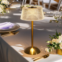 Lampe de table en métal rétro décorative à LED avec éclairage réglable pour la décoration de la maison, du restaurant et de la table de chevet