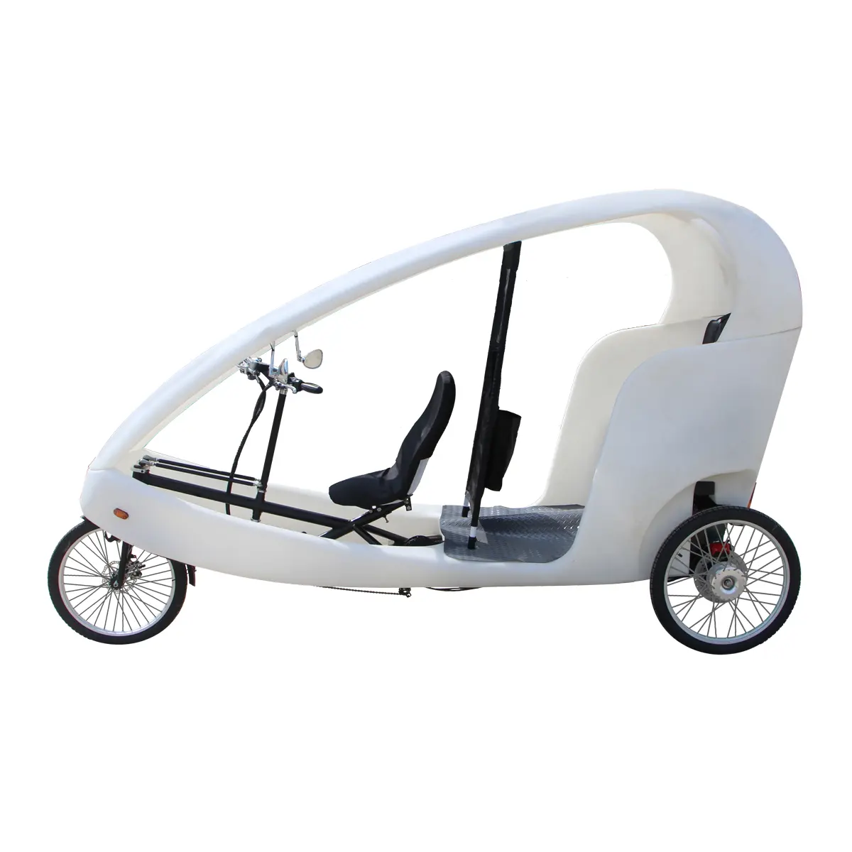 Batterie Propulsé Électrique Passager Tricycle 2 Siège Passager Similaire à Allemand VeloTaxi