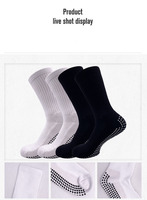 Personnalisé Tricoté Térylène Jeunes Athlétique Grip Chaussettes En Gros Équipage Football Football Basketball Bande Conception Absorbant La Sueur