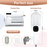 Vaporizador Eléctrico Portátil de Mano con Múltiples Velocidades, Tanque de Agua Desmontable de 160 ml, 1300 W, Protección Contra la Ebullición en Seco, Modelo para Uso en Prendas