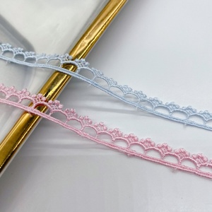 Bán buôn nhỏ thêu ren Polyester mã vạch nước hòa tan ren trắng và đen ren - Product Image 3