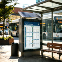 Boîte lumineuse solaire personnalisée pour publicité extérieure, boîte lumineuse solaire roulante, boîte lumineuse publicitaire verticale étanche, panneau publicitaire à énergie solaire