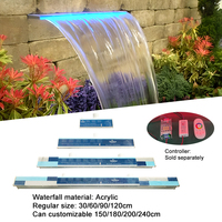 Cascade murale d'eau artificielle en acrylique Fenlin pour piscine intérieure, cascade d'eau, descente d'eau