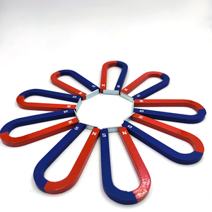 Aimant éducatif Alnico marqué <span class=keywords><strong>N</strong></span> S, aimant fer à cheval peint en rouge et bleu pour les expériences de physique scolaire et les aides pédagogiques - Product Image 6