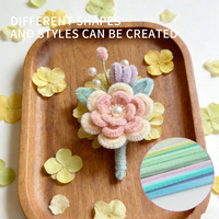 Lot de 100 tiges de chenille douces et épaisses de couleur macaron en 8 nuances douces, parfaites pour les créations artisanales délicates et apaisantes