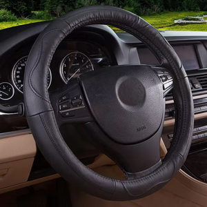 Universal Fit Sports-Style Leather Steering Wheel Cover New <strong>Car</strong> <strong>Accessories</strong> <strong>in</strong> PU Plush High Quality Fiber Leather Material - Product Image 3