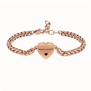 Bracciale cuore urna per le ceneri per le donne degli uomini in acciaio inox cremazione ricordo braccialetto commemorativo per le ceneri umane titolare - Product Image 6