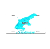 Plaque d'immatriculation personnalisée en métal Saipan, résistante aux intempéries, pour SUV, pick-up, camping-car, fourgonnette, décoration murale, cadeau pour club automobile