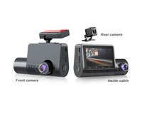Caméra de voiture à triple objectif 1080P caméra de tableau de bord de voiture 2.0 pouces écran IPS caméra de tableau de bord 2MP enregistreur de conduite