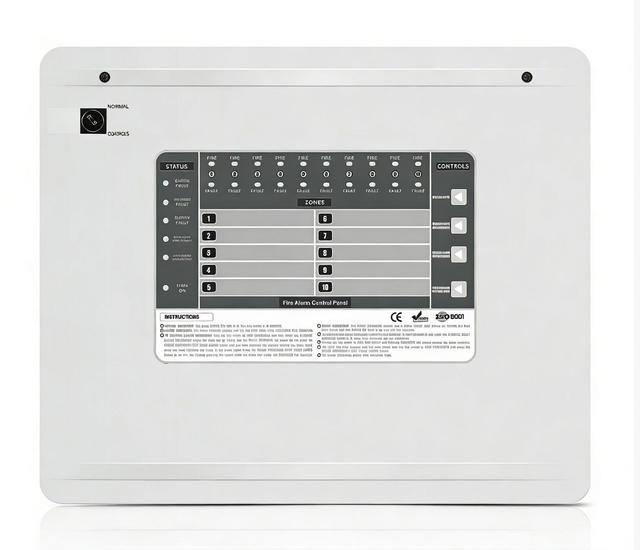 Factory Direct Selling Best Price CE EN54 Certified Conventional Fire Alarm Control Panel 1-10 Zones 24V DC/AC 220V LCD Display
