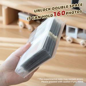 Album Photo Portable OEM/ODM de 3 pouces à double fente avec boîte tableau mémo <span class=keywords><strong>carte</strong></span> <span class=keywords><strong>postale</strong></span> <span class=keywords><strong>livre</strong></span> de collecte 80 160 pochettes Album Photo - Product Image 4