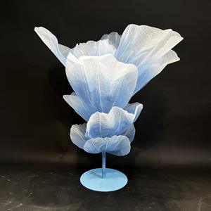 H-847 웨딩 실크 인조 꽃 수제 튤 꽃 통로 안내 연회장 장식 배경 - Product Image 4