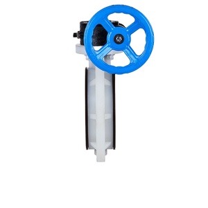 วาล์วผีเสื้อ CPVC ขนาด Dn400 16 นิ้ว มาตรฐาน ASTM แบบแมนนวล สำหรับน้ำ OEM ASME พร้อมหน้าแปลนซีล PTFE Pn10 - Product Image 2