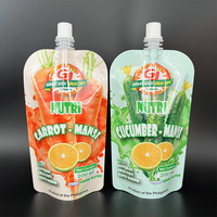 Pochette à bec verseur de qualité alimentaire pour jus, 200 ml, pour adultes, avec logo personnalisé