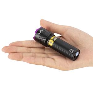 Linterna UV Zoom 395/365nm, Recargable por USB, Aleación de Aluminio, Luz Ultravioleta para Curar Minerales, Dinero, Orina de Mascotas, <span class=keywords><strong>Tiña</strong></span>, Marcador de Escorpiones - Product Image 4