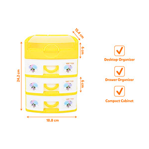 PP <b>Plastic</b> 4-<b>Drawer</b> Compact <b>Storage</b> Cabinet-Eco-Friendly Adjustable Kitchen Organizer with Space-Saving Design - Product Image 3