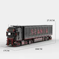 NUEVO MOC RC R 620 Camión Contenedor Urbano con Remolque, Modelo de Plástico ABS, Juguete Creativo DIY, Rompecabezas de Ensamblaje, Regalo de Cumpleaños para Niños