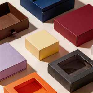 Boîte d'expédition personnalisée en papier couché 1 mm avec vernis, pliable, pour bijoux, cosmétiques, bougies - Product Image 2