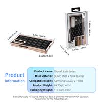 Étui pliable pour Galaxy Z Fold 6 7 8 en cuir artificiel, design luxueux, plusieurs options de couleurs