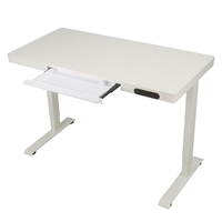 Bureau Debout Électrique avec Plateau en Bois, Cadre Ergonomique Réglable en Hauteur pour Bureau à Domicile avec Tiroirs