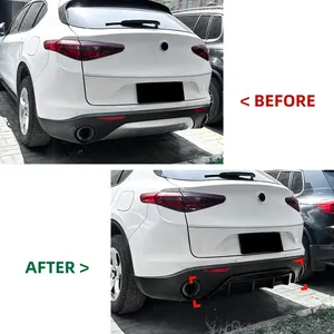 Diffuseur de pare-chocs arrière StarNav pour Alfa Romeo Stelvio 2017+, spoiler, kit carrosserie, accessoires de modification extérieure - Product Image 3