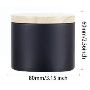 Envase de Metal Reciclable para Velas con Tapa de Imitación Madera, 65 mm de Diámetro, 52 mm de Altura - Product Image 2