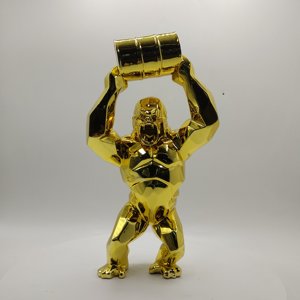 Escultura Moderna de King <span class=keywords><strong>Kong</strong></span> en Resina - Color <span class=keywords><strong>Morado</strong></span> o Personalizado, Galvanizada, Arte Hecho a Mano y Coleccionable - Product Image 6