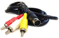 Kabel AV Pengganti Berkualitas Tinggi untuk Sega Genesis 2, Mega Drive 2 & 3 Stereo AV TV Video Cable Lead RF Pengganti Kabel Pengisian Daya